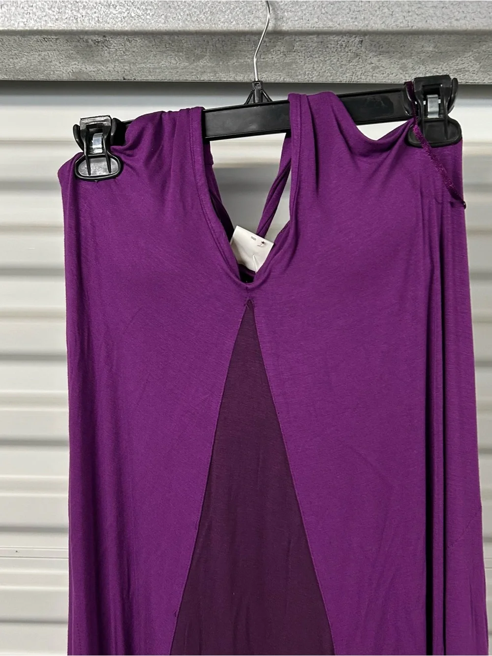 Soma Purple Two-Tone V-Neck Maxi Dress